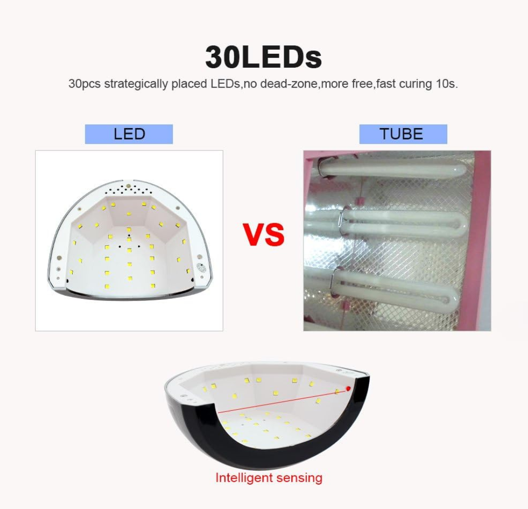 Sun One S UV Nail Lamp | Black | 30 LED | 48W | 365+405nm