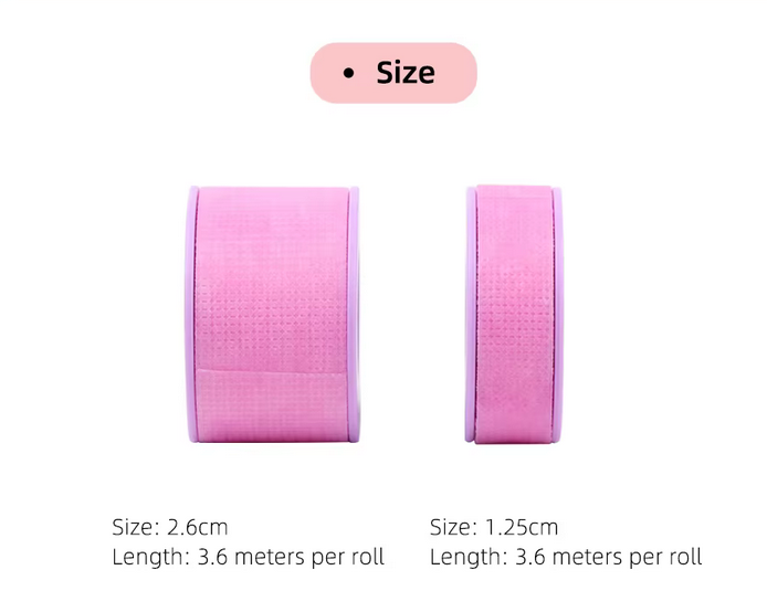 Silicon Gel Tape for Lash Extensions | Sensitive Skin | Pink | 2.5 cm x 3.6 m