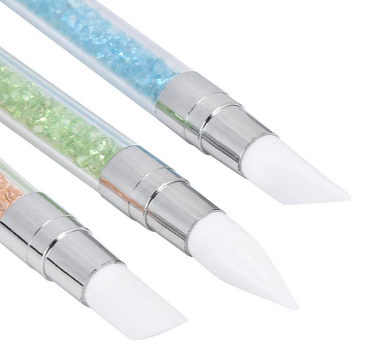 Dual-Ended Silicone Nail Art Sculpting Tool | Decorative Handle