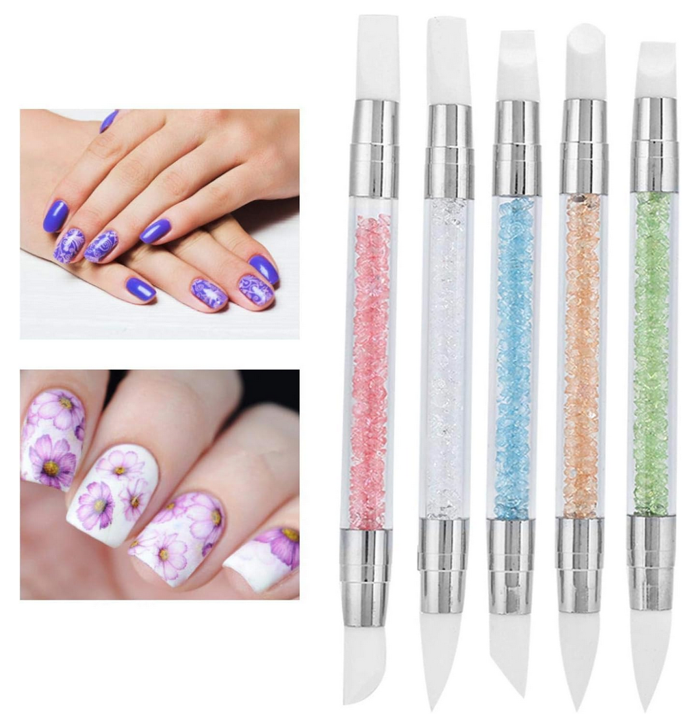 Dual-Ended Silicone Nail Art Sculpting Tool | Decorative Handle