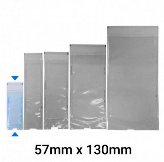Pochettes de stérilisation (200 pièces/boîte) pour Autoclave | 57x130mm