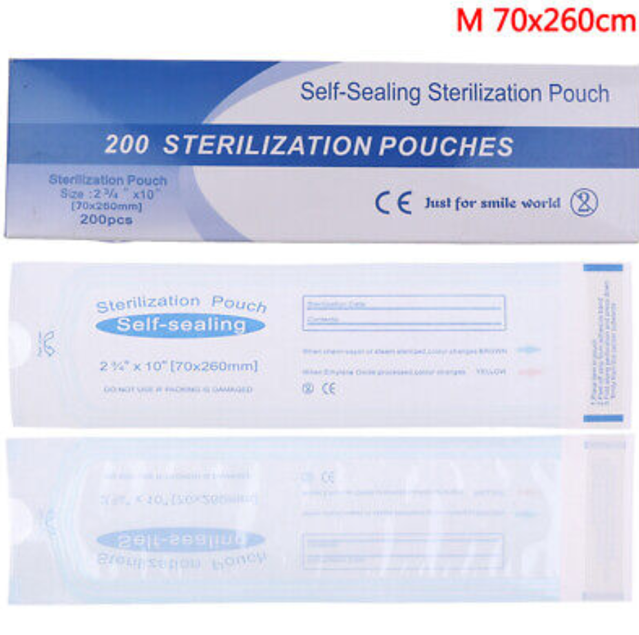 Pochettes de stérilisation (200 pièces/boîte) pour Autoclave | 70x260cm
