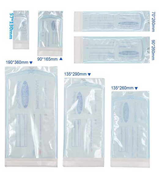 Pochettes de stérilisation (200 pièces/boîte) pour Autoclave | 70x260cm