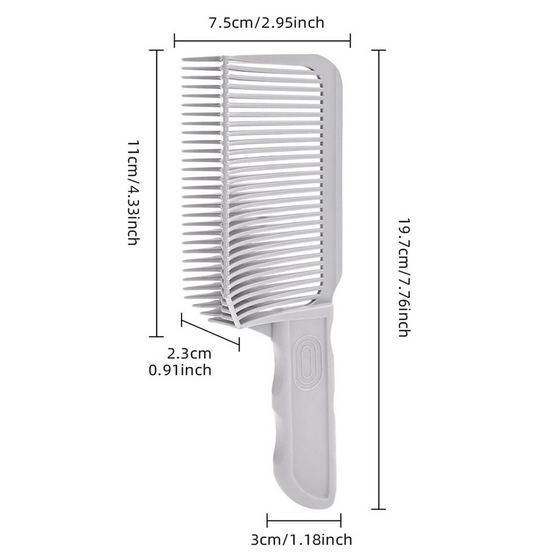 Hair Cutting Comb | 19,7cm x 7,5cm x 3cm |.White