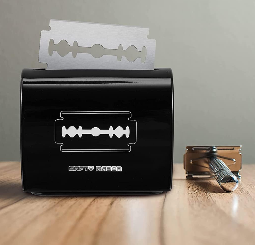 Boîte de Sécurité pour Lames de Rasoir | Noire | 6.0 cm x 4.5 cm x 5.3 cm