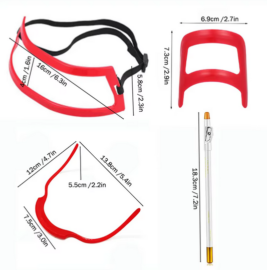 Beard Shaping Kit with Adjustable Strap and Trimming Pencil