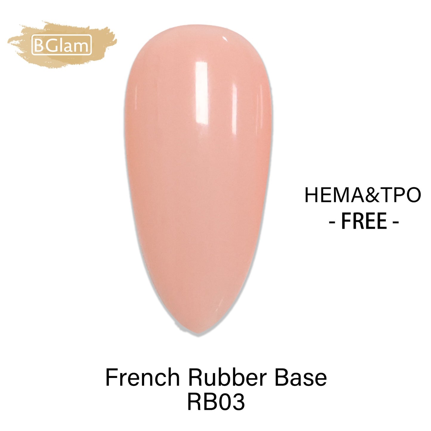 BGLAM Gel Polish 15ml | FRB03 | French Rubber Base