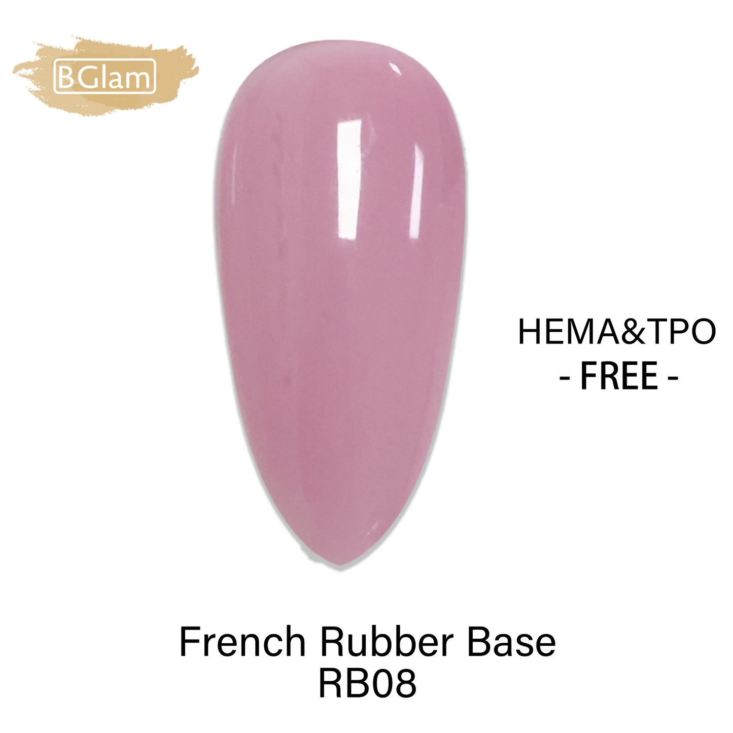 BGLAM Gel Polish 15ml | FRB08 | French Rubber Base