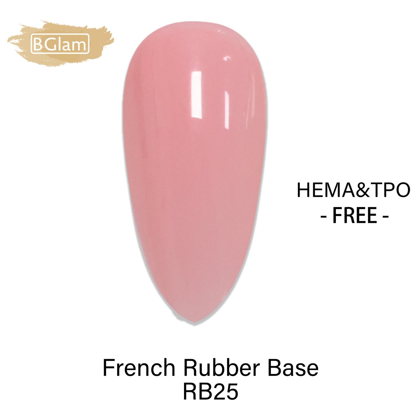 BGLAM Gel Polish 15ml | FRB25 | French Rubber Base