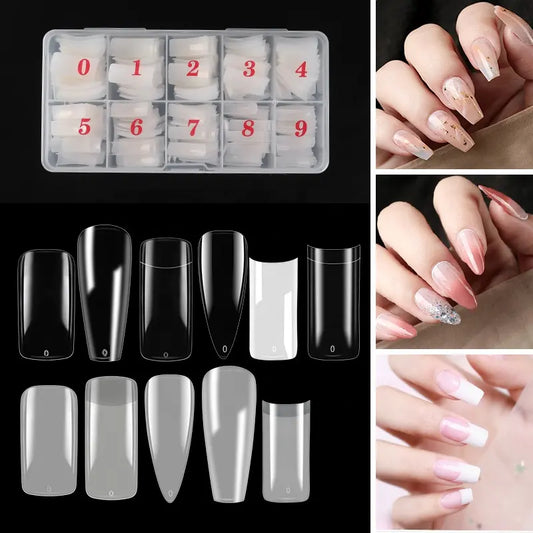 Half Cover Nail Tips No. 11 | Natural | 500 Tips Box
