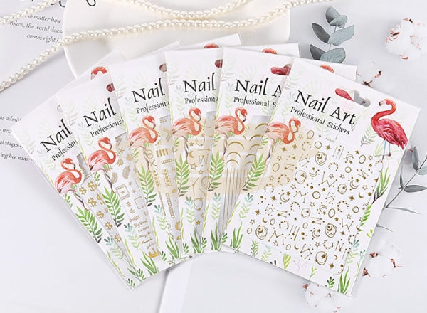 Nail Art 3D Gold Stickers - Available In 4 Designs