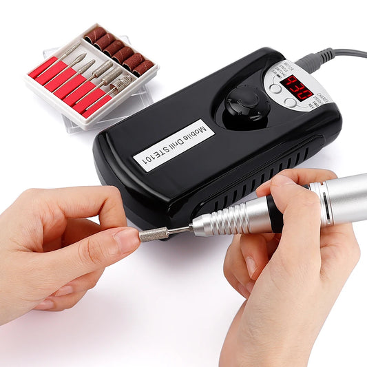 Portable Rechargeable Nail Drill Machine with LCD Display 30, 000 RPM STE-101