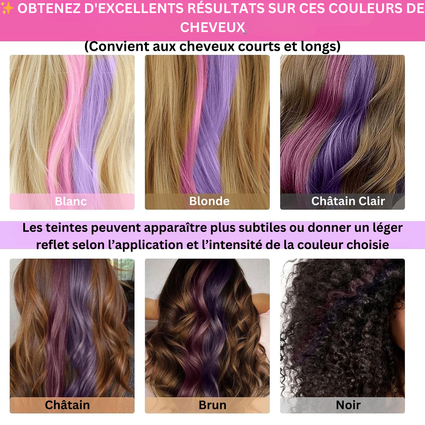 Magic Hair Chalk Comb | Temporary Hair Color Set