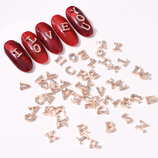 3D Nail Fashion Jewelry | Alphabet Letter | Sold by the piece