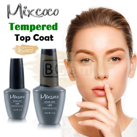 Mixcoco Soak-Off UV No Wipe Top Coat for Gel Polish | Tempered Top Coat 7.5ml