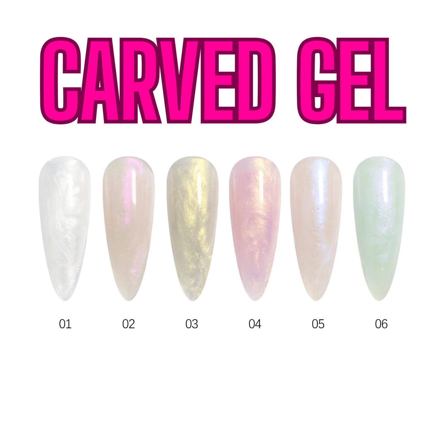 BGLAM CARVED GEL 4D | Floral Effect | Pearl White 01 | 30ml