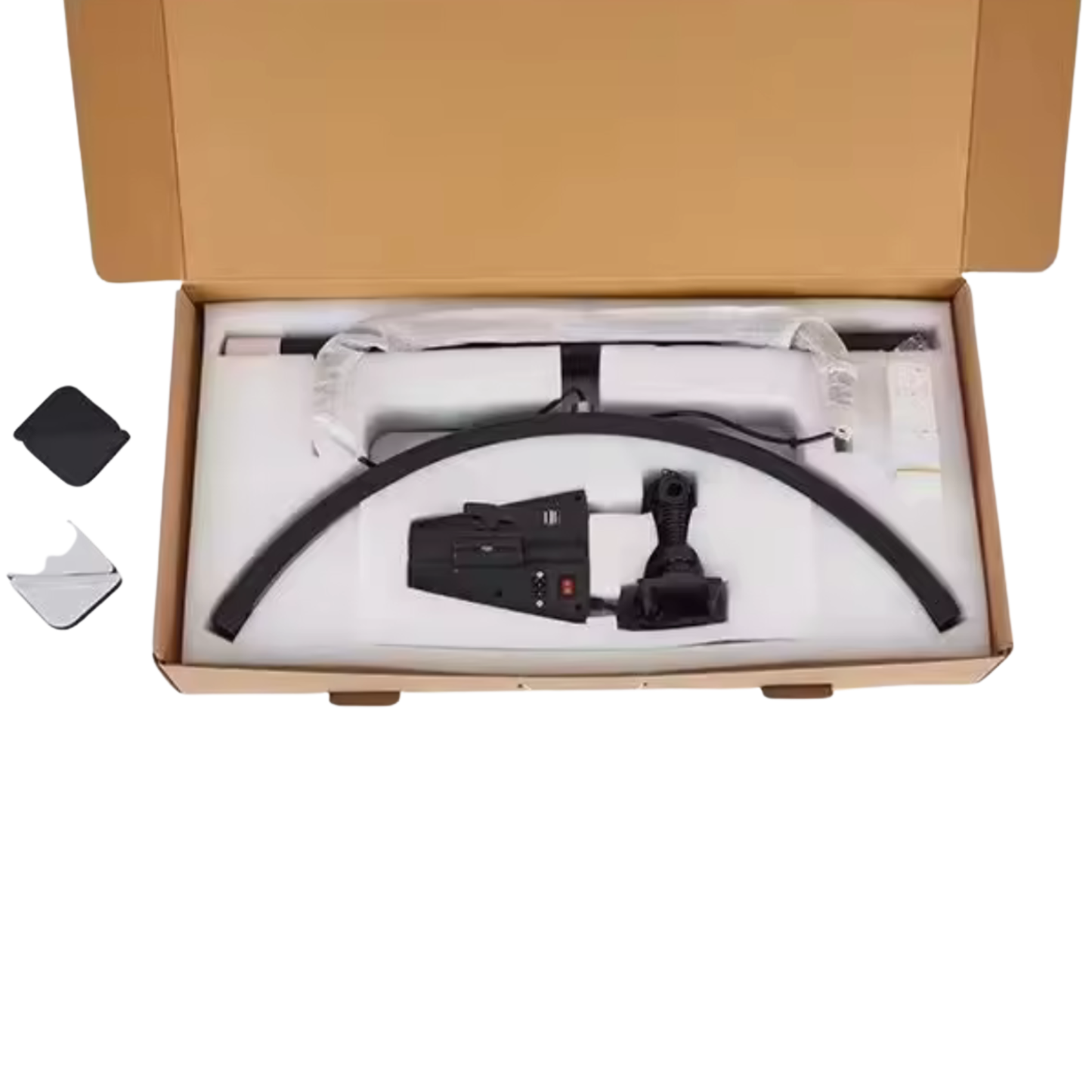 Half Moon Floor LED Lamp with Screen Touch | 130-180 cm | 3 colors | 3000-6000K | 45W | Black