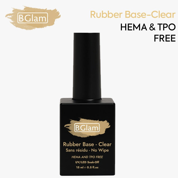 BGLAM Rubber Base | No Wipe | Clear | 15ml