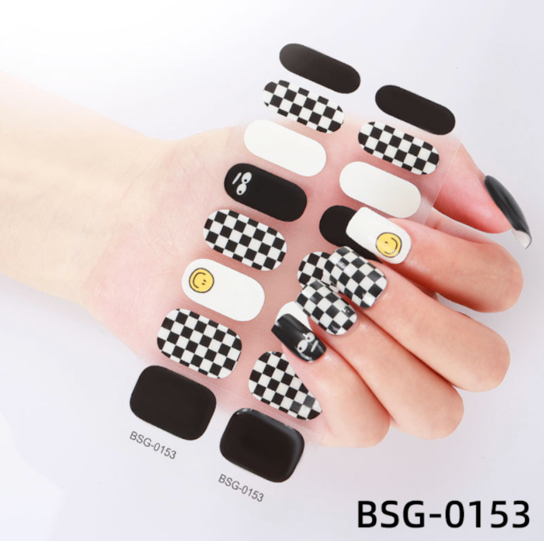 16 PCS Semi-Cured Gel Nail Wraps | BSG 0153