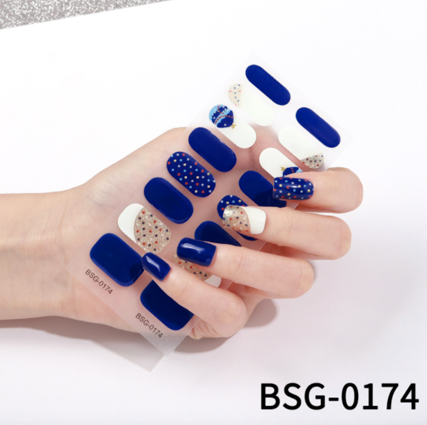 16 PCS Semi-Cured Gel Nail Wraps | BSG 0174