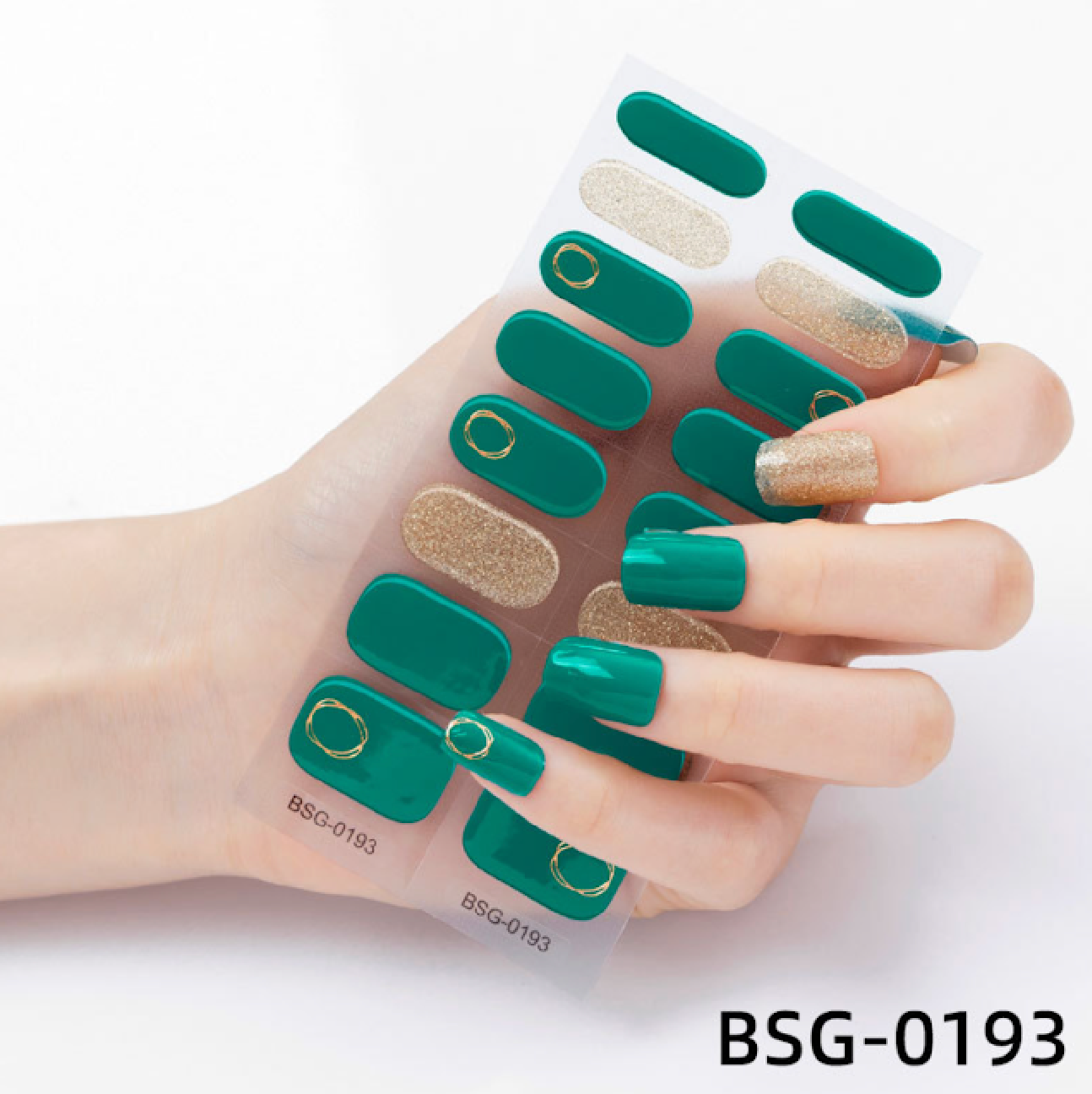 16 PCS Semi-Cured Gel Nail Wraps | BSG 0193