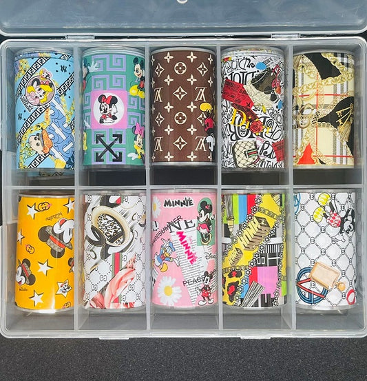 Nail Foil Transfer Set (10 rolls/Set) | M-112