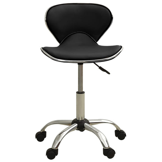 Modern Shell Shape Drafting Chair with wheels | Black