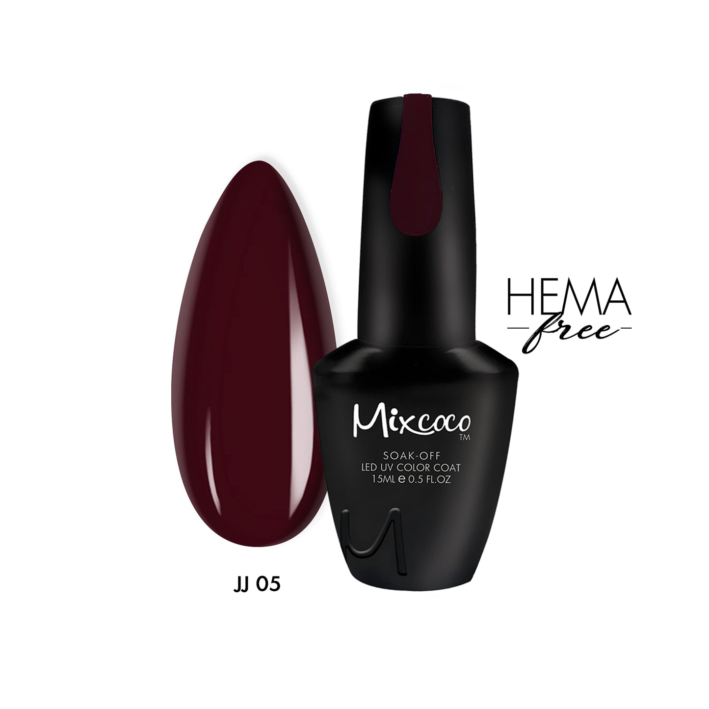 Mixcoco Soak-Off Gel Polish 15ml - Red JJ 05