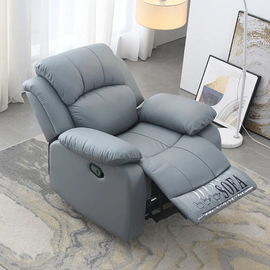 Electric Leather Recliner Chair | No rotate | Massage Function | Grey