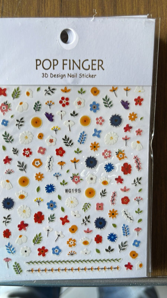 Autocollants pour ongles | Fleur | WG195