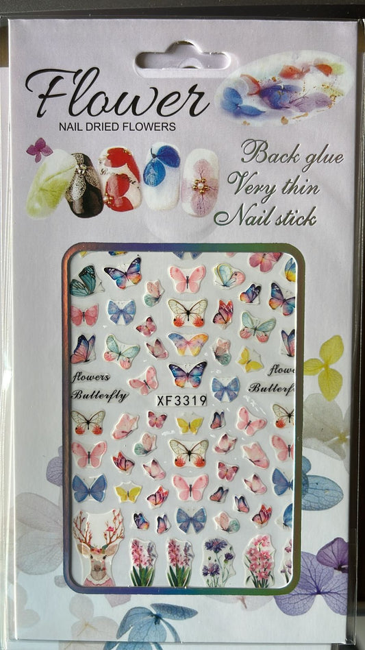 Nail Stickers | Butterfly | XF3319