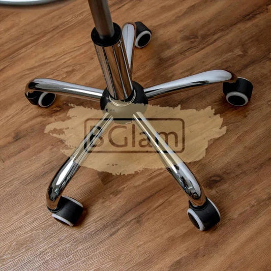 Modern Shell Shape Drafting Chair With Wheels - Beige