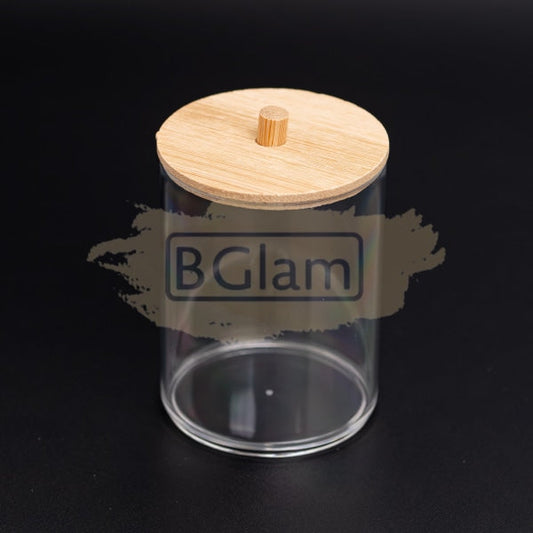 Acrylic Container With Bamboo Lid 9.5*6.5Cm (Container Only) Salon Furniture