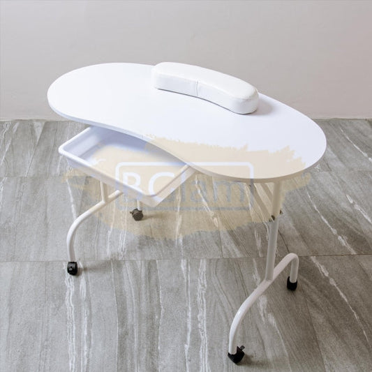 Foldable Manicure Station With Carry Bag - White Mt-001 Table