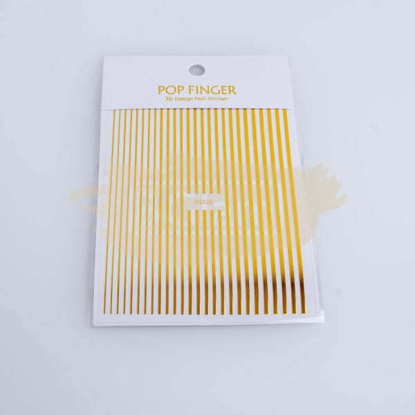 Nail Art Sticker Wg430 - Gold