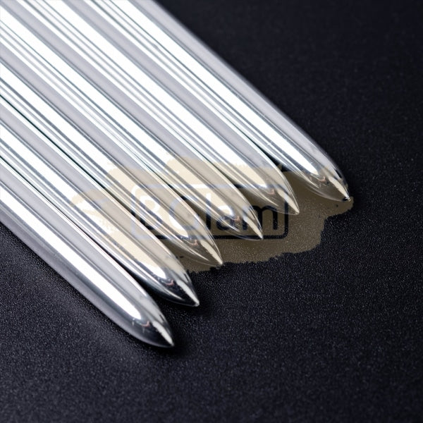 Acrylic Brush Set Silver - 6 Pieces Nail Art