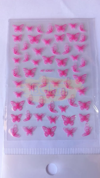 5D Embossed Nail Art Stickers - Xf-5D021P