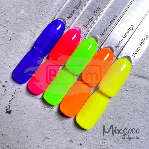 Mixcoco Soak-Off Gel Polish 15Ml - Shine Iridescent Neon Blue Nail