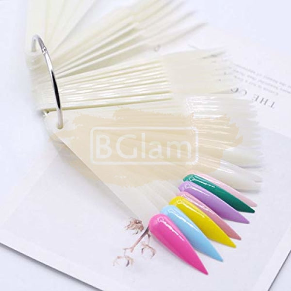 Nail Swatch Sticks Stiletto (50 Tips) Natural Art Tool
