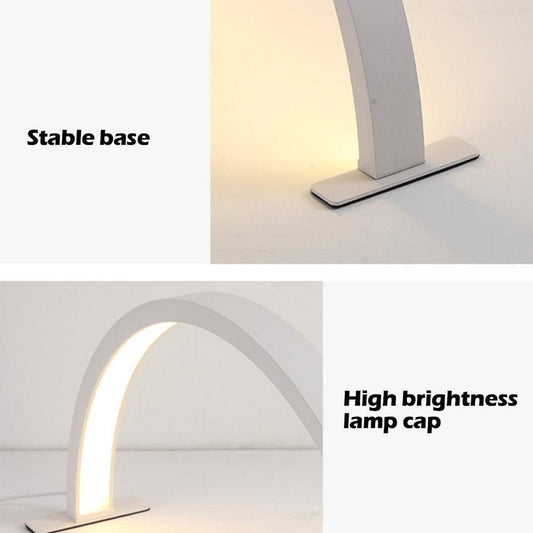 Lampe de table beauté en forme de U 550 mm | Blanc | Avec Strass