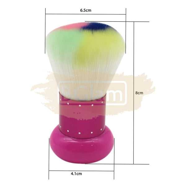 Colorful Soft Hair Mushroom Style Nail Dust Brush
