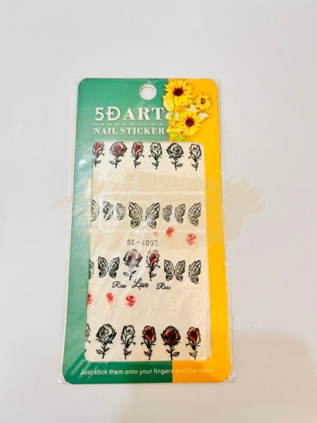 5D Embossed Nail Art Stickers - 5D-K052