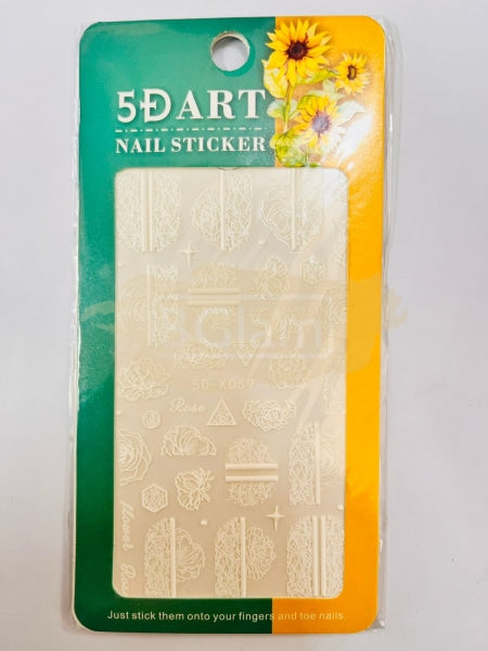5D Embossed Nail Art Stickers - 5D-K059