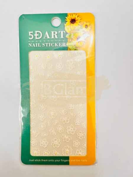 5D Embossed Nail Art Stickers - 5D-K062