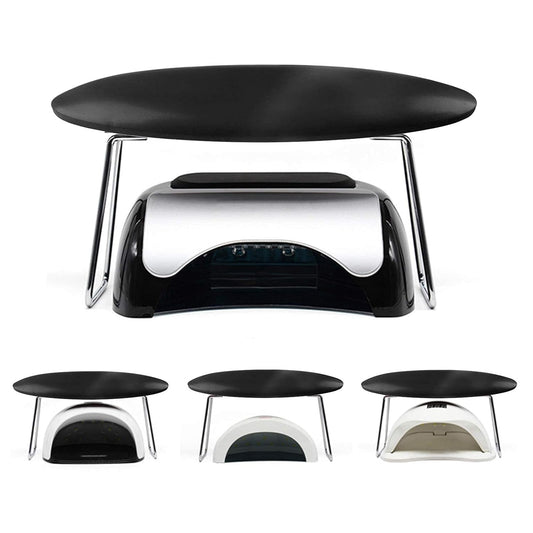 Repose-main de manucure en cuir microfibre de forme ovale | Noir