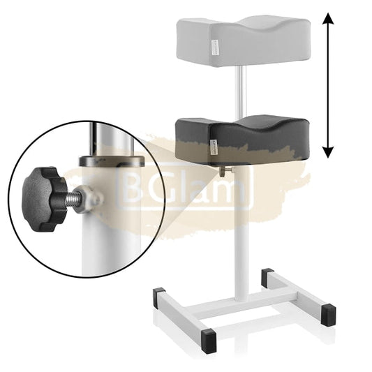 Height Adjustable Pedicure Foot Stool - Black & White