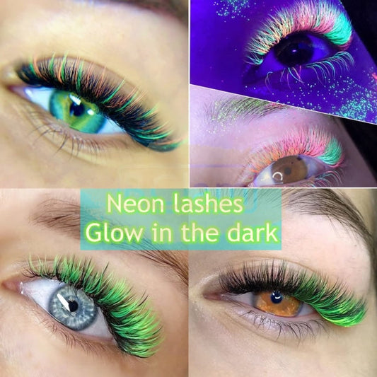 Emeda Faux Mink Eyelash Extensions - Neon Colored Lash 0.07 C Curl 14Mm False Eyelashes
