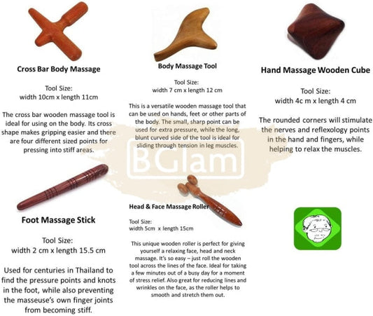 Reflexology Acupuncture Massage Tool Set (5 Pieces)