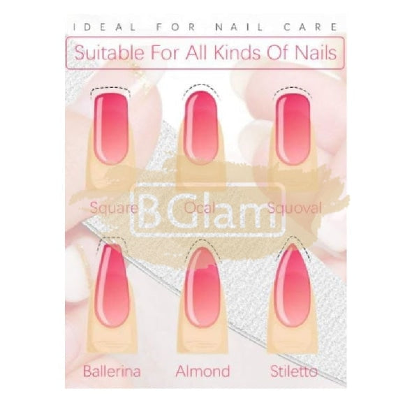 Bglam Professional Grey Half-Moon Nail File 180/240 Art Tool