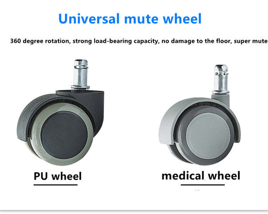 Adjustable Hydraulic Saddle Shape Stool on wheels | Black